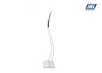S Shape Vertical Poster Stand Silver Frame Aluminum Profile Square Iron Base