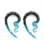 8mm 12mm Spiral Ear Tapers Pyrex Glass Pincher Septum Ring Earrings Extender