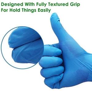 Wholesale Fully Coated Hot Sale Disposable Blue Heavy Duty Work Examination Industrial Non-Medical Nitrile Gloves from china suppliers