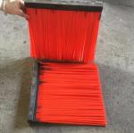 Metal Support Plastic Strip 3x4mm Red PP Fiber Forklift Brush Attachment