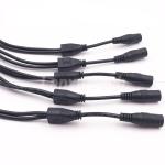 DC Male Female 5.5x2.1mm Jack Splitter Power Extension Cable for LED Light CCTV