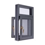 Double Insulated Tempered Glass Aluminium Casement Window for Horizontal Opening