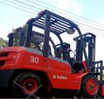Hydraulic Powerful Warehouse Lift Truck 3000kg With High Strength Overhead Guard