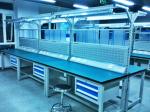 Workshop Industrial Workbenches With Square Hole Louvered Panels
