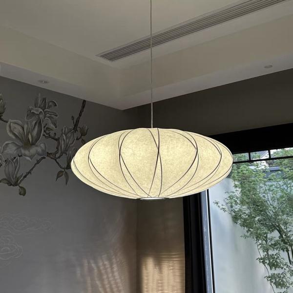 Wabi Sabi Style Pendant Lights Creative Japanese Vintage Silk Cloth Chandelier