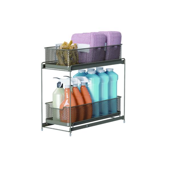 Under Sink Organizer Sliding Basket Modern Bathroom Storage Basket Combination
