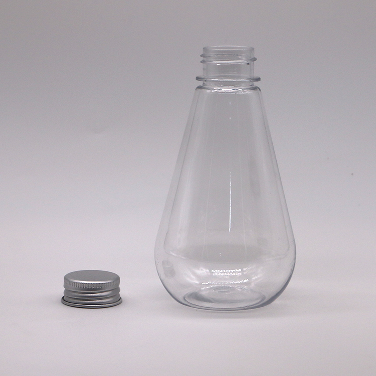 Medicine Storage 250ml HDPE Unique Shape Plastic Liquid Bottle with Customized Logo and Aluminum Cover