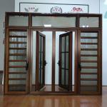 Single Glass Blade Aluminum Frame Casement Windows Flush Aluminium Windows Wood