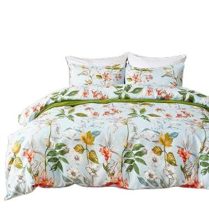 Wholesale 300tc Thread Count Nature Colors Floral Design Knitted Cotton Sheet Set from china suppliers
