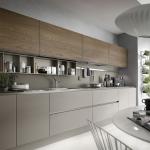 Blum Handleless Light Gray Matte Storage Cabinets for Modern Kitchen Furniture