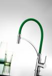 Silicone Hose Chrome Finish Kitchen Mixer Faucet Water Saving Corrosion