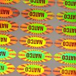 Round Gold Holographic Security Stickers Hologram Logo / Serial Number Printed