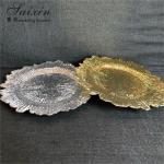 Cheap Wedding Decoration Supplies Acrylic Gold Charger Plate Wedding Plastic