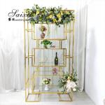 Flower Decoration Backdrop For Engagement Stage Backdrop Shelves Stainless Steel