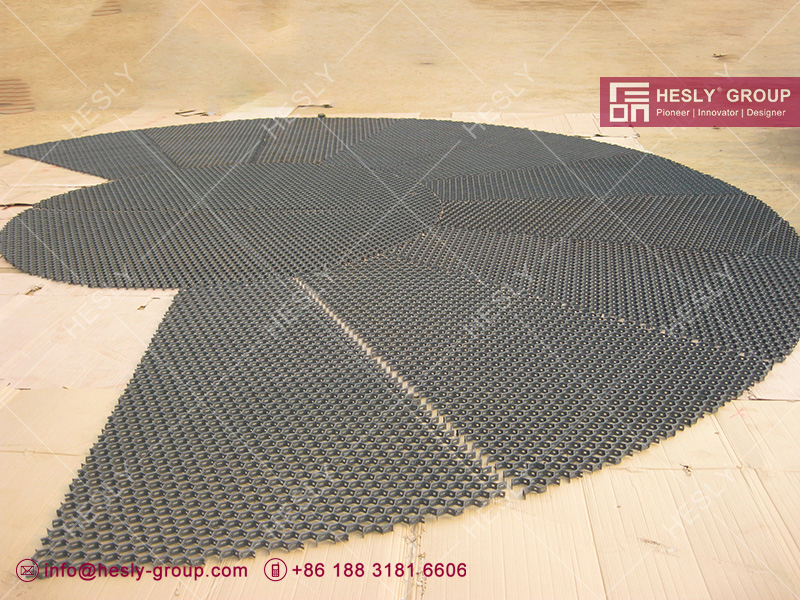 Hexmesh refractory armouring linings