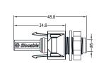IP68 Waterproof Male Pin 1500V PV Solar Connectors High Voltage