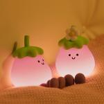 2025 Hot Sale Led Battery Usb Powered Eggplant Night Lights Kids Lamp For Home