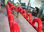 Metal Concrete Pump Pipe Red Double Wall Concrete Pump Elbow