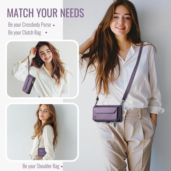 iPhone 13 case, zipper wallet with 7 cards, leather magnetic flip-flop wristband