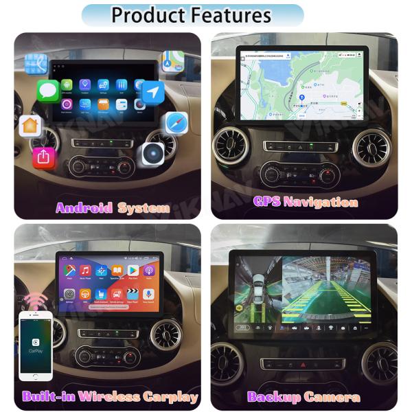 Viknav 13 Inch Android Car Radio For Benz Vito 2015-2021 (128GB Car Radio+Digital Instrument Cluster+Mouse）
