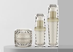 Wholesale 15ml 30ml Empty Diamond Acrylic Transparent Lotion Cream Bottle And Jar from china suppliers