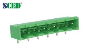 Wholesale Right Angle Green Color Male Pluggable Terminal Block 300V 18A 7.62mm from china suppliers