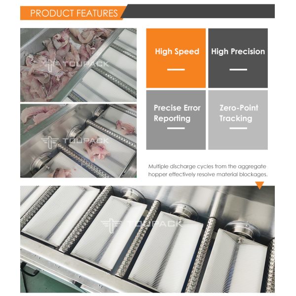 Octopus Multi-head Weigher 7 Head Flip Type Combination Scale Seafood Back Seal Bag Packing Machine