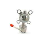 Stainless Steel Sanitary Butterfly Valve Dn40 Food Grade Valve