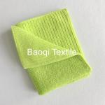 Green 2 layersthick twist solid microfiber dish rags， tea towels wipes,single