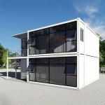 Easy Install Prefabricated Home Luxury Villa Two Story Flat Pack Modular