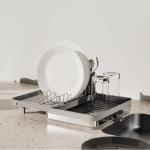 Space Saving Steel Kitchen Dish Rack For Kitchen Organization And Storage
