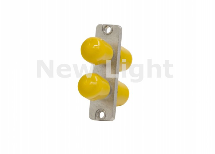 ST Multimode Duplex Metal Fiber Optic Adapter For Data Processing Networks