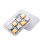Stainless Steel Metal Stone Ice Cube Essential Cooling Accessory for Whiskey and