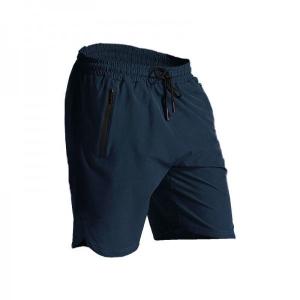Wholesale BSCI Dark Green Casual 100D Mens Gym Shorts With Zipper Pockets from china suppliers