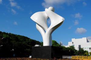 Wholesale Large Outdoor Metal Sculpture White Baking Varnish For Park Decoration from china suppliers