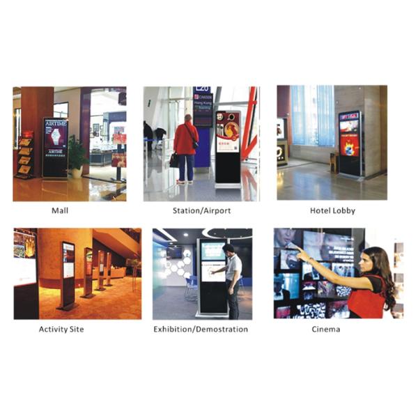 49" 55" 1920*1080 500cd/m2 Floor Standing Digital Signage