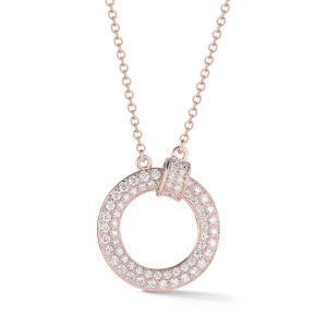 Wholesale 18K 14K 10K Solid Gold Clarity CVD Round Cut Bezel Lab Grown Diamond Necklace from china suppliers
