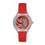 Luxury Leather Strap Quartz Watch Inlaid With A Large Number Of Zircon Jewelry