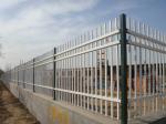 Garden Steel Fence with Black Spear Top Galvanized Tubular Steel Panels 2.4mL x