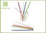 Biodegradable Paper Striped Straws , Unique Bridal Shower Straws 400 Bag /