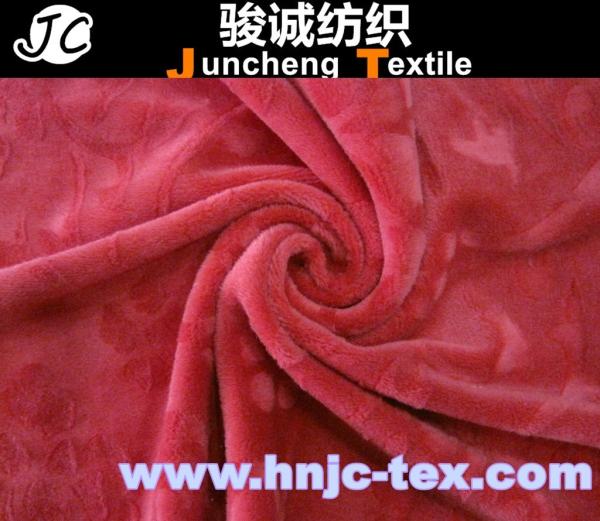 polyester spendex blend elastic super soft velboa fabric/ fabric flower brush