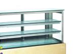 Marble Base Tempered Glass 490W Cake Display Fridge