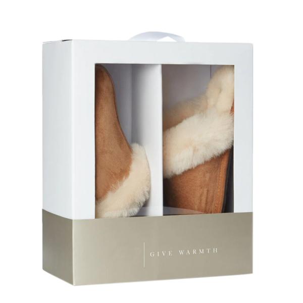 Custom Logo Printed Empty Shoe Slippers Box Packaging With Clear Window