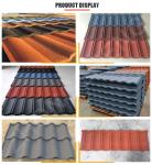 Prime 0.4mm*420mm*1340mm Red Green Blue Stone Coated Steel Roofing Tile for