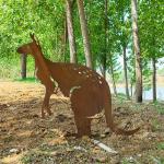 Corten Steel Outdoor Metal Accessories With High Durability Opossum Shape