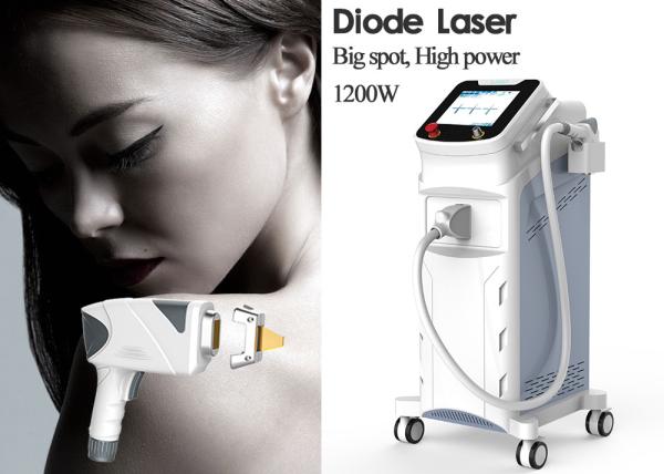 Big Spot Laser Hair Removal Equipment 1200W Power 12 Laser Bars Continuous Stand