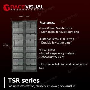 Wholesale P3.9-7.8mm Transparent Rental LED Display 500x1000mm TSR Series 5000nits For Rental Business Or Events from china suppliers