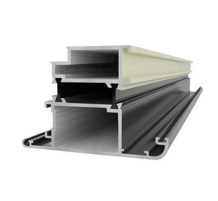 Glass / Silding Window Extruded Aluminium Profiles , Silver Aluminum Extrusion