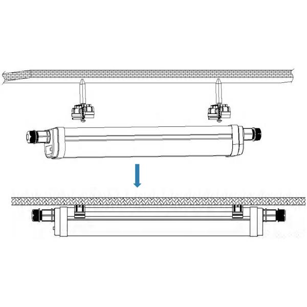 AC100~277V 170lm/W LED High Bay Light IP66 Waterproof 20W 50W 80W Warranty 5 For Warehouse Sport Gym. Mine Industry