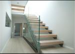 Prefabricated Straight Flight Staircase Luxury Modern Style ANSIZ97.1 Approved